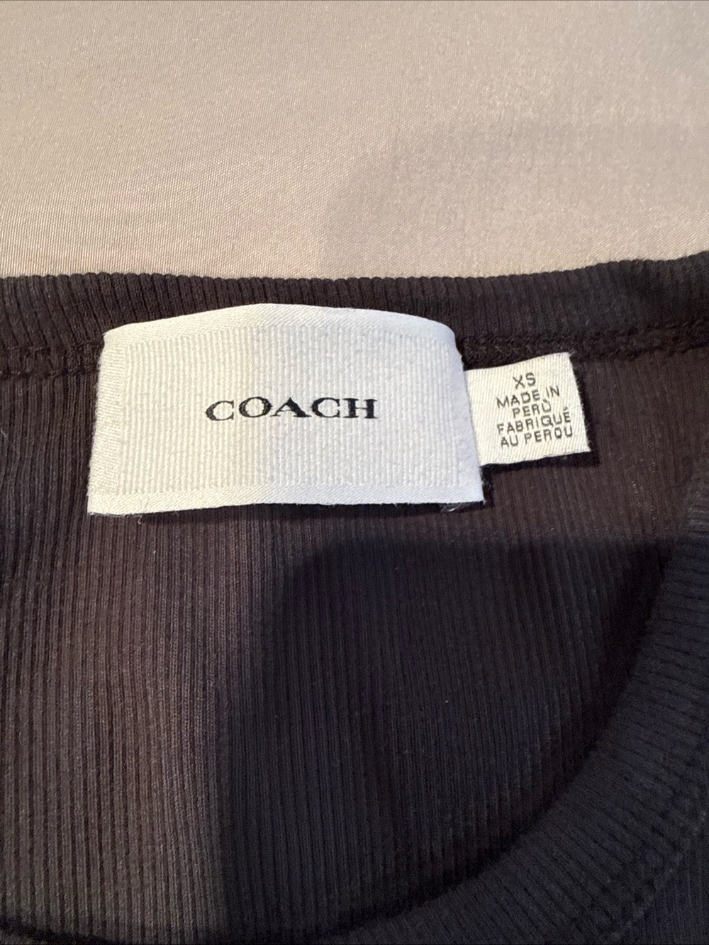 Coach Black Ribbed Tank - Picture 3 of 6